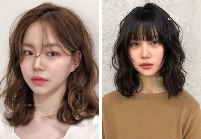 Kiểu tóc nữ ngang vai xoăn nhẹ