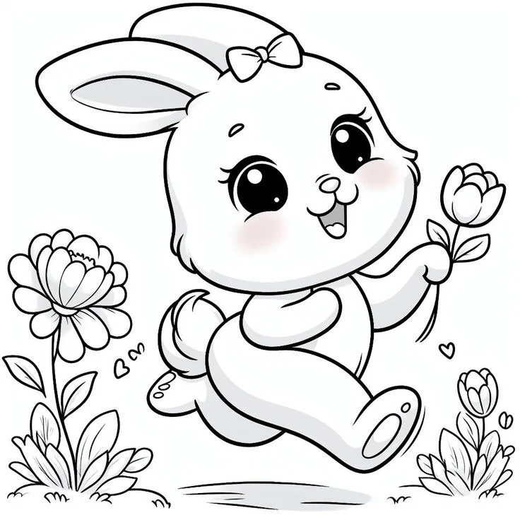 con thỏ hoạt hình dễ thương 36