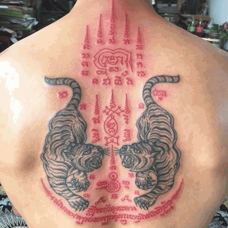 Hình xăm Khmer con hổ (2)