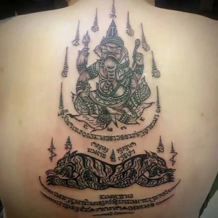 Hình xăm Khmer con hổ (3)