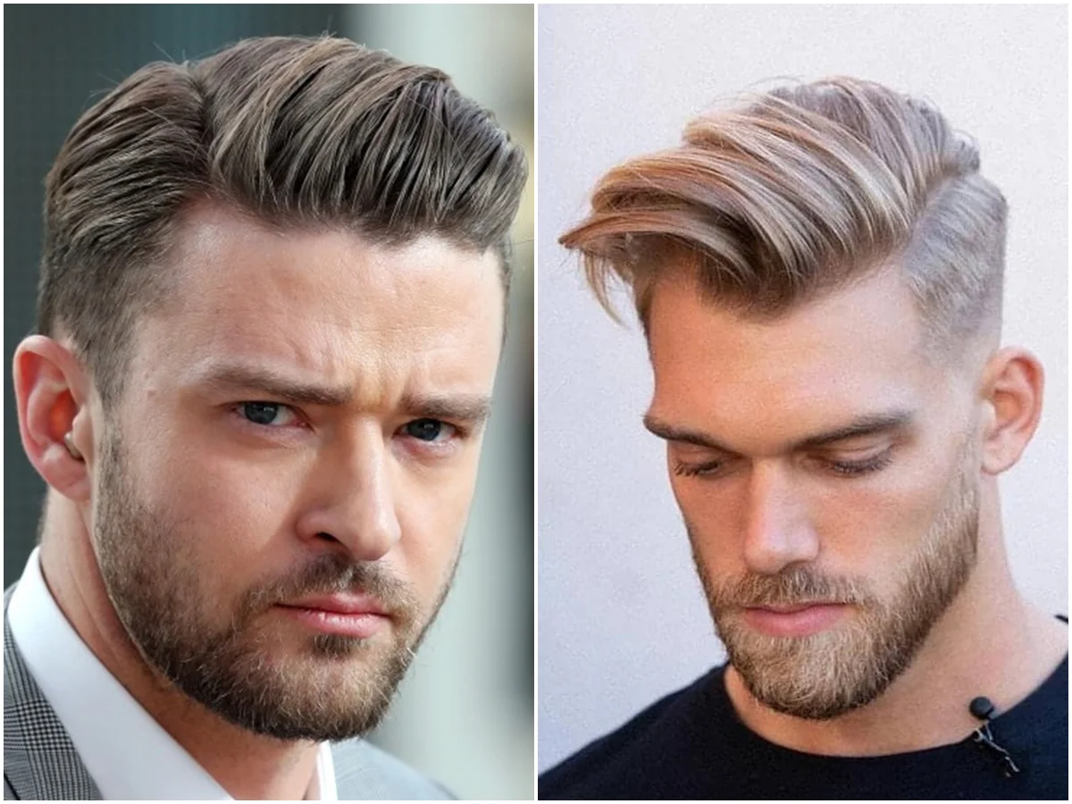 Hai người mẫu nam sở hữu kiểu tóc undercut vuốt ngược lịch lãm