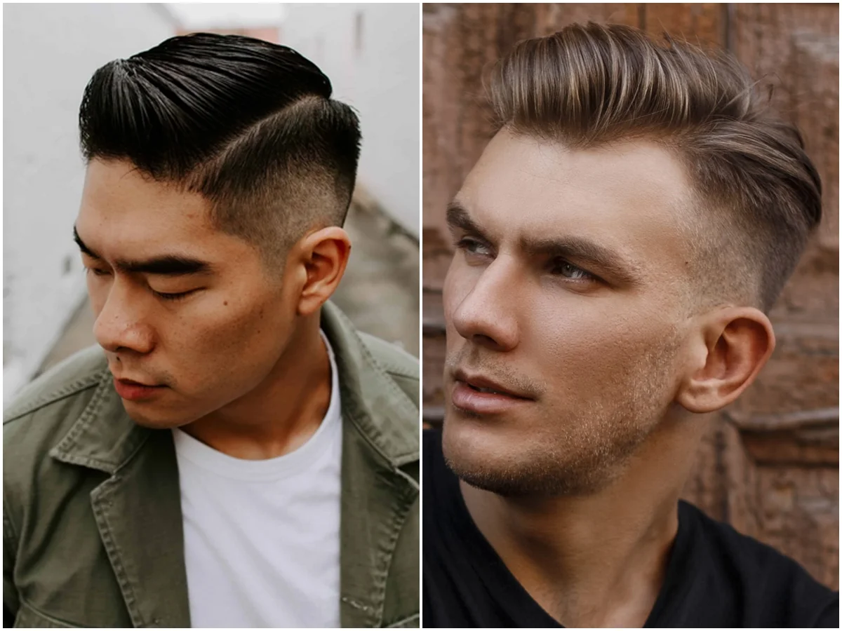 Nam giới với kiểu tóc undercut chải ngôi lịch lãm