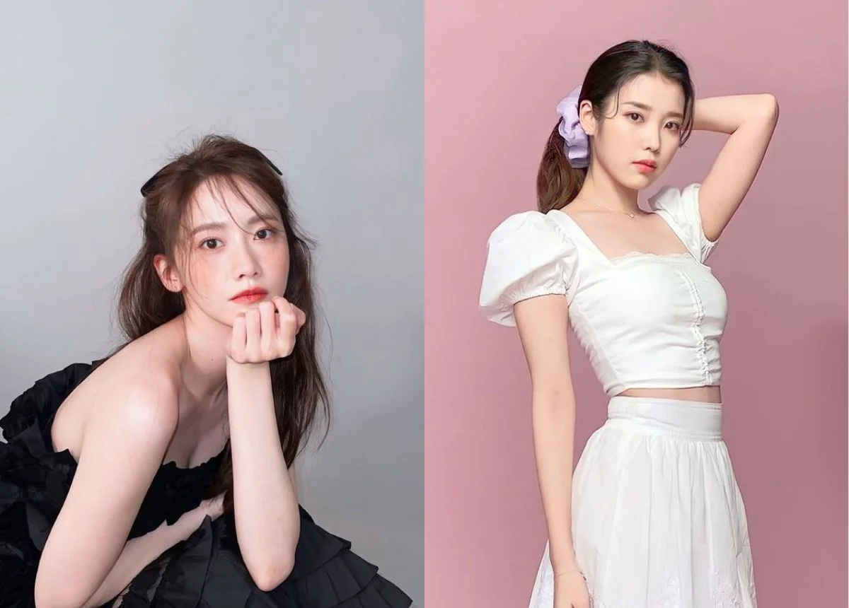 Ảnh chân dung nữ ca sĩ IU với phong cách dịu dàng và thanh lịch