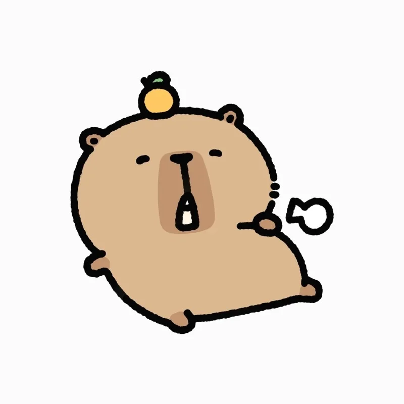 capybara chibi cute