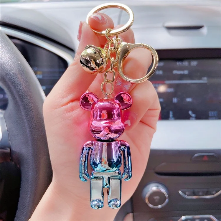 Móc khóa cute gấu Bearbrick đổi màu dùng móc khóa oto, làm quà tặng