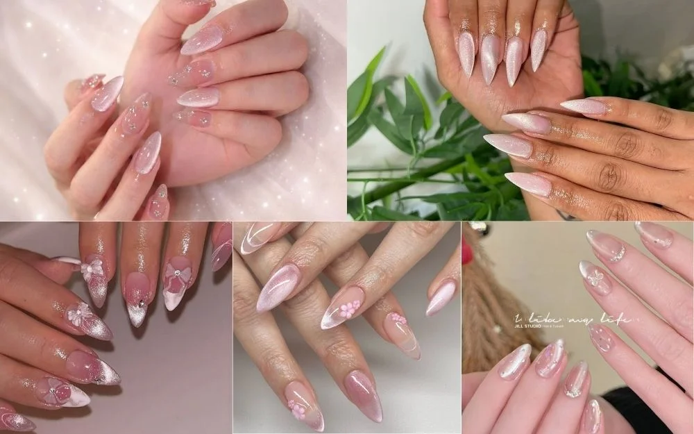 Top 50 Mẫu Nail Trắng Hồng Thạch Đẹp Trong Veo, Tôn Da 2026 - 7