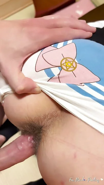 Rip My Pantyhose and Fuck My Hairy Pussy in Sailor Moon Panties