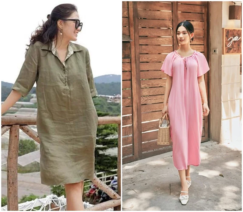 Ảnh minh hoạ mẫu đầm linen đẹp số 8