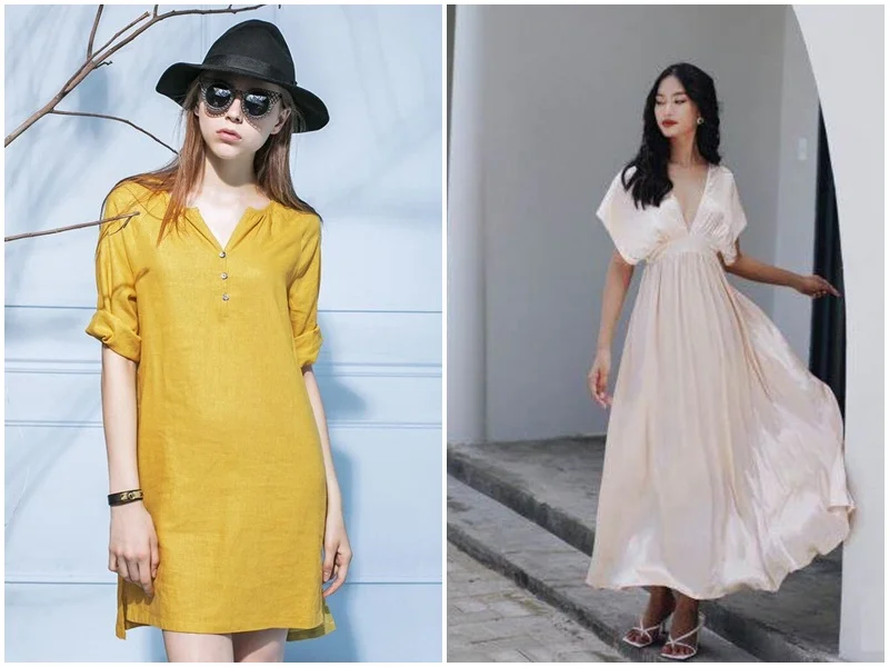mẫu đầm linen đẹp, hình 75
