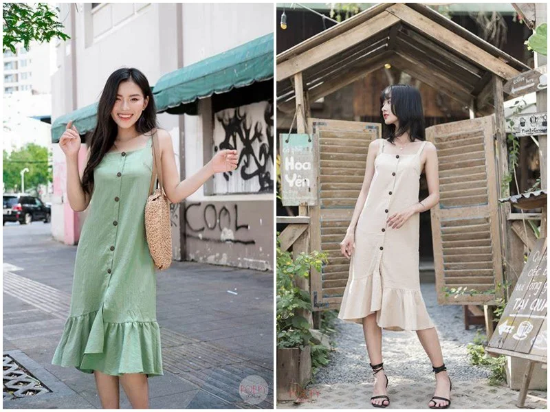 mẫu đầm linen đẹp — ảnh 30