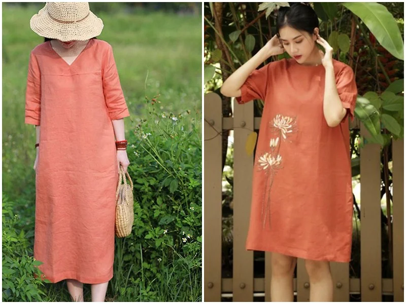 mẫu đầm linen đẹp — ảnh 99