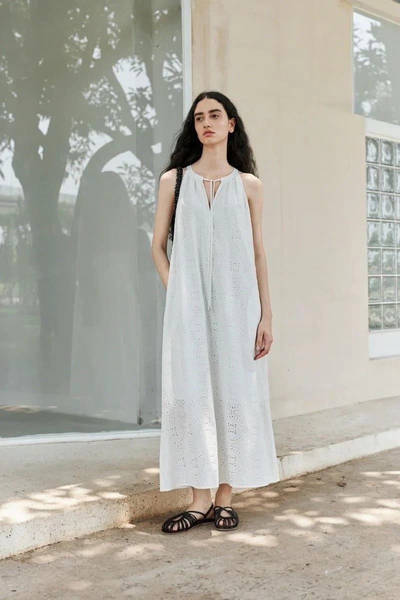 Đầm linen suông (2)