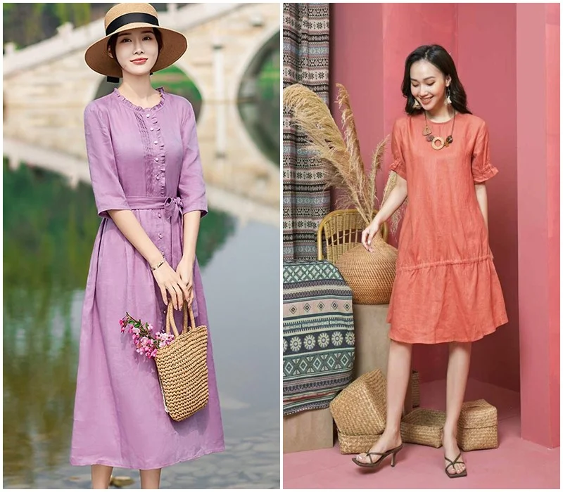 Bộ sưu tập mẫu đầm linen đẹp — ảnh 11