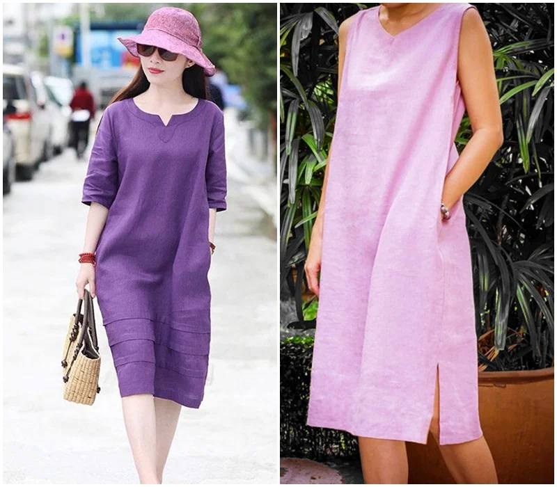 Bộ sưu tập mẫu đầm linen đẹp — ảnh 44