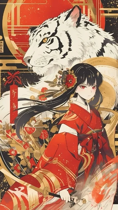 ảnh nền anime nữ cổ trang lộng lẫy