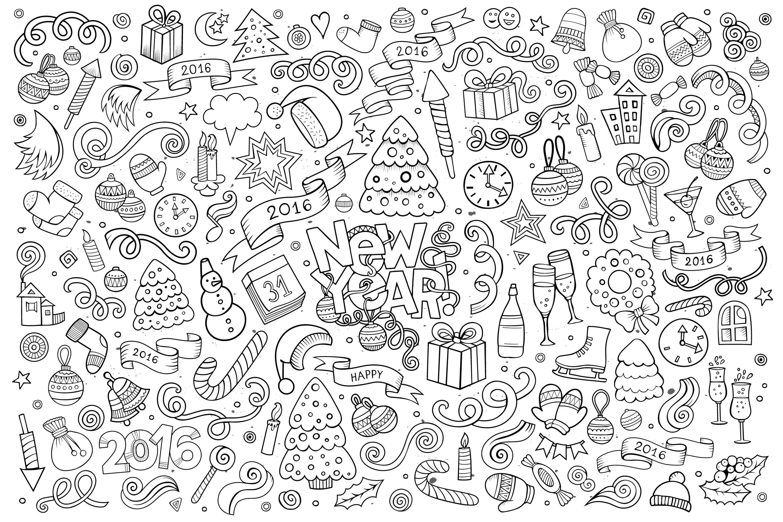 Hình vẽ sticker cute mini tập hợp nhiều hình vẽ doodle nhỏ