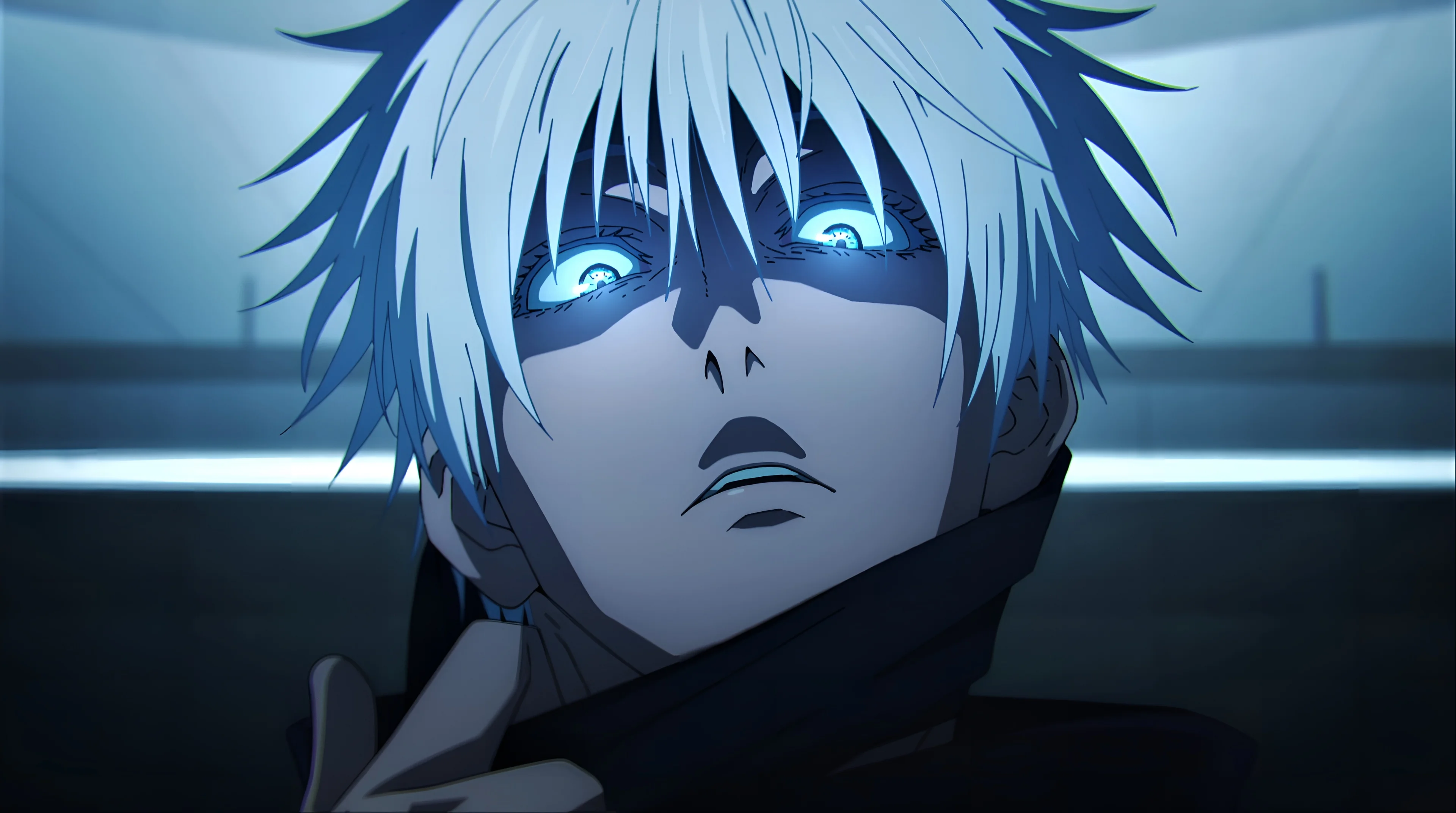 Hình Nền 4K Anime Gojo Satoru Mắt Phát Sáng | 3840x2144 | Wallpaper Alchemy