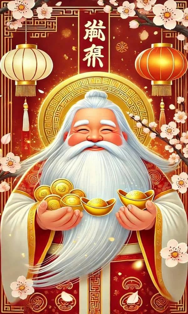 Ảnh nền thần tài câu chúc 3