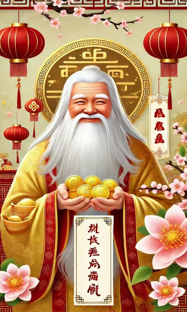 Ảnh nền thần tài câu chúc 2