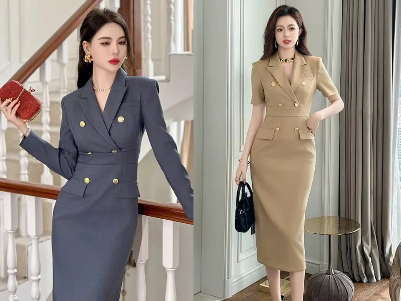 mẫu đầm vest dự tiệc (4)