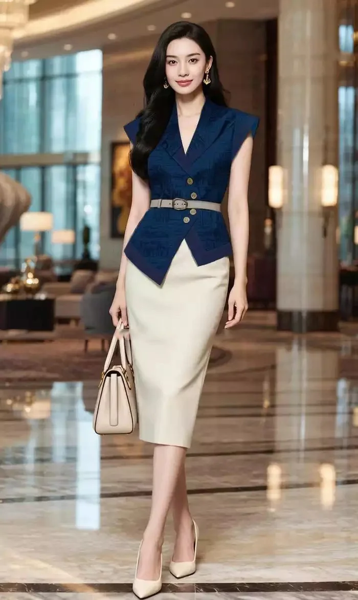 Ảnh 86 minh hoạ mẫu đầm vest sang trọng