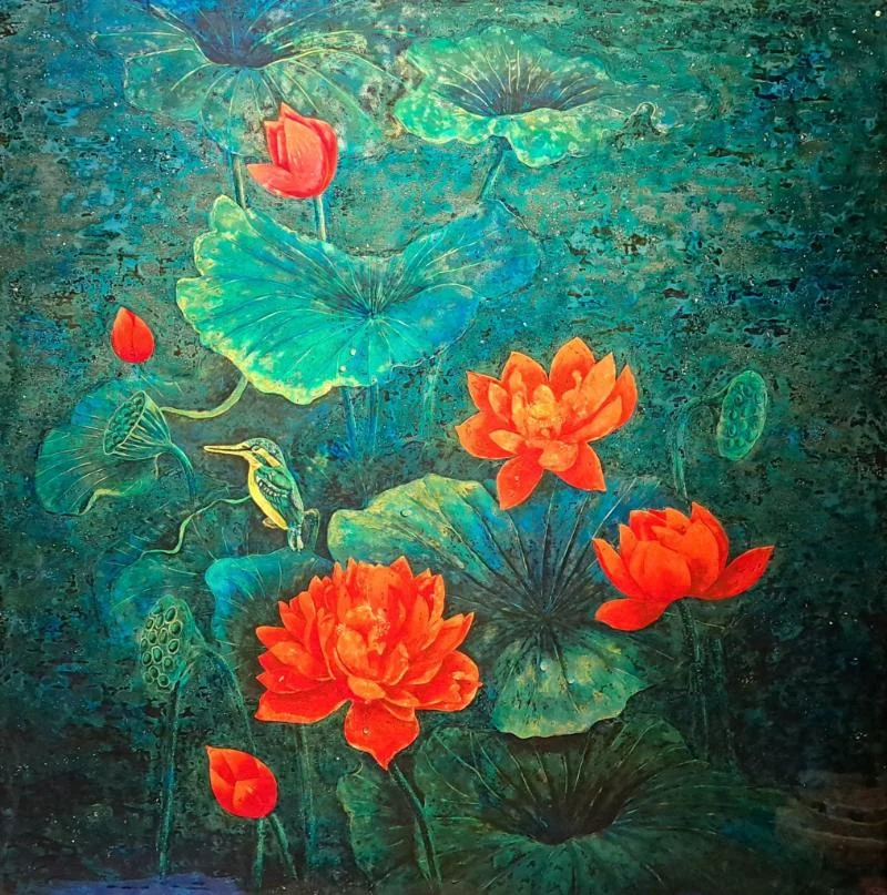 Tranh hoa sen phong thủy cho không gian an yên